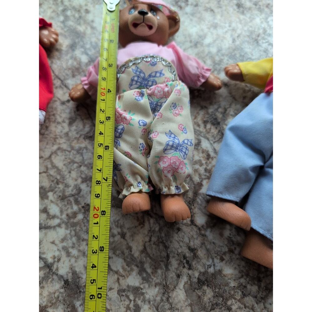 3 Vintage (WAY OUT TOYS OF NY) 9" PVC RUBBER BEARS, Mama Papa And Baby - Picture 9 of 10